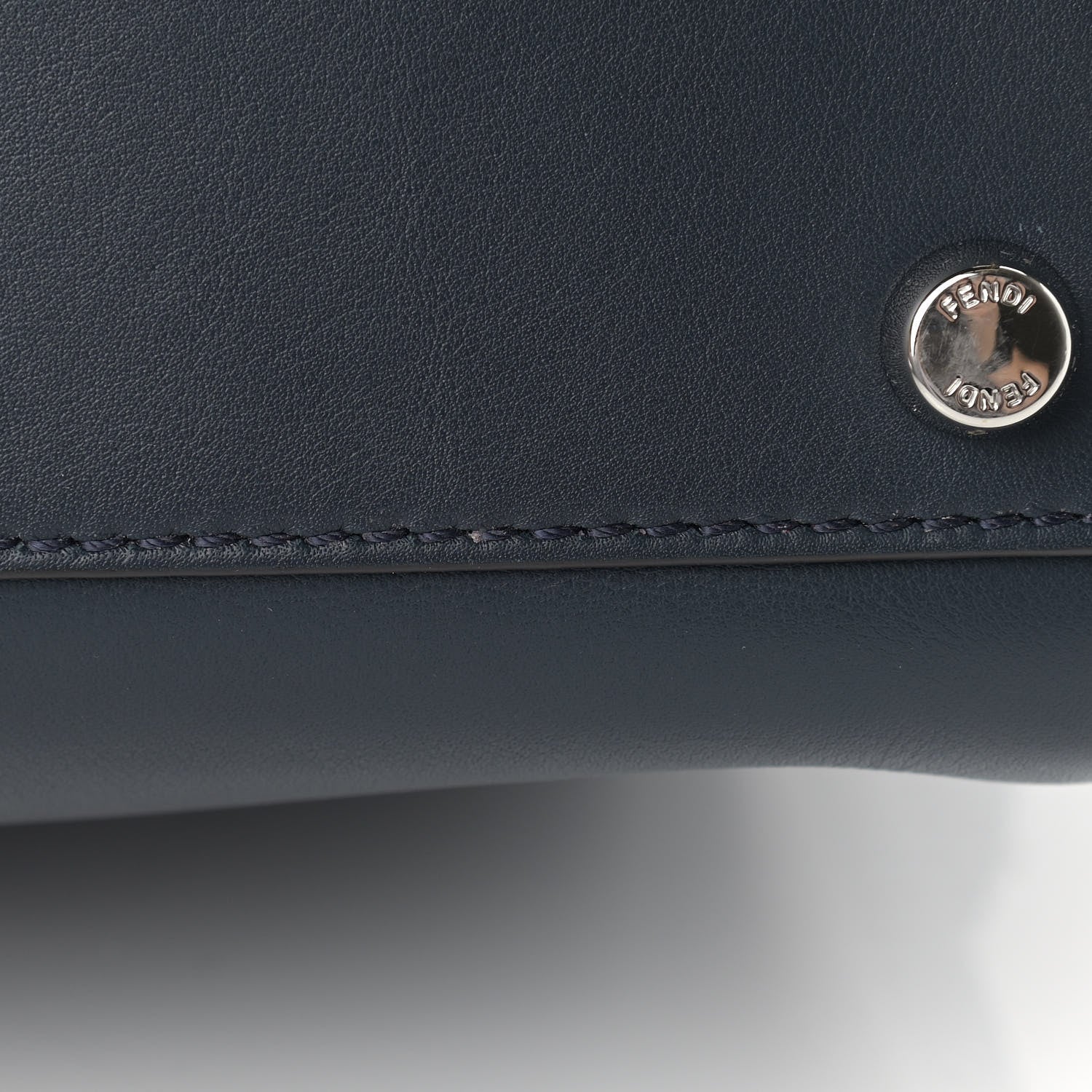 Fendi Vitello Medium Peekaboo Iconic Essentially Satchel Blue Notte Flamingo Black Cherry 12 of 12
