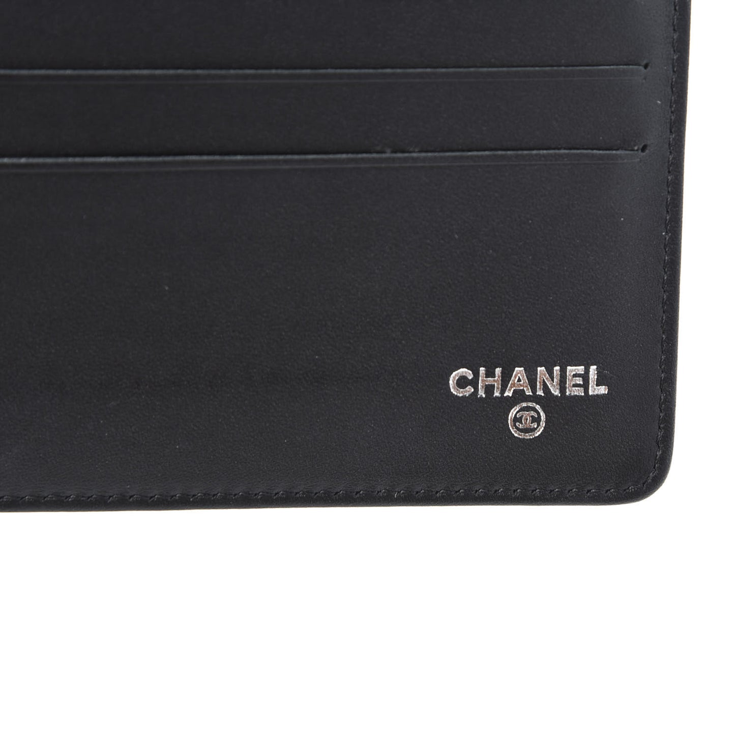 Patent Quilted Large Brilliant Flap Wallet Black