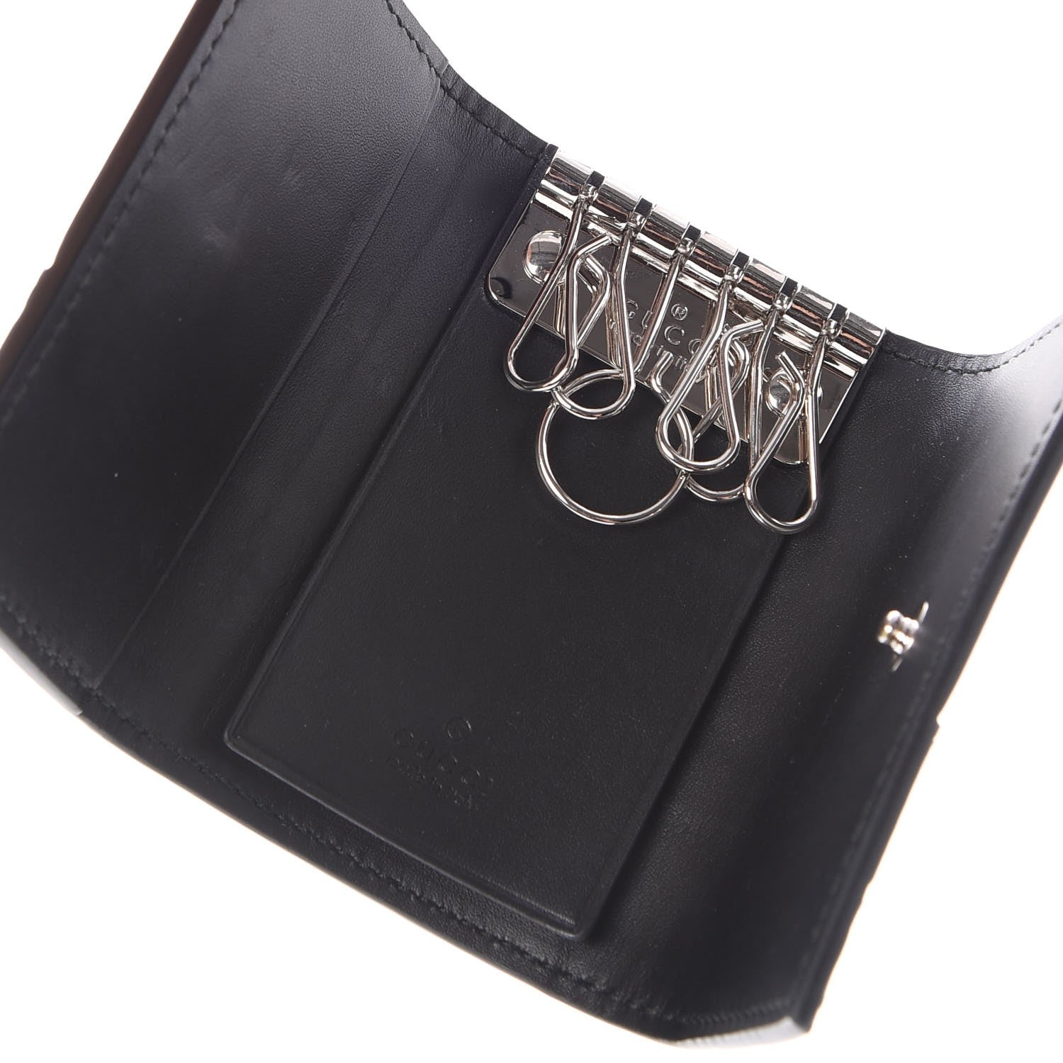 Gucci Guccissima 6 Key Holder Case Black 5 of 7