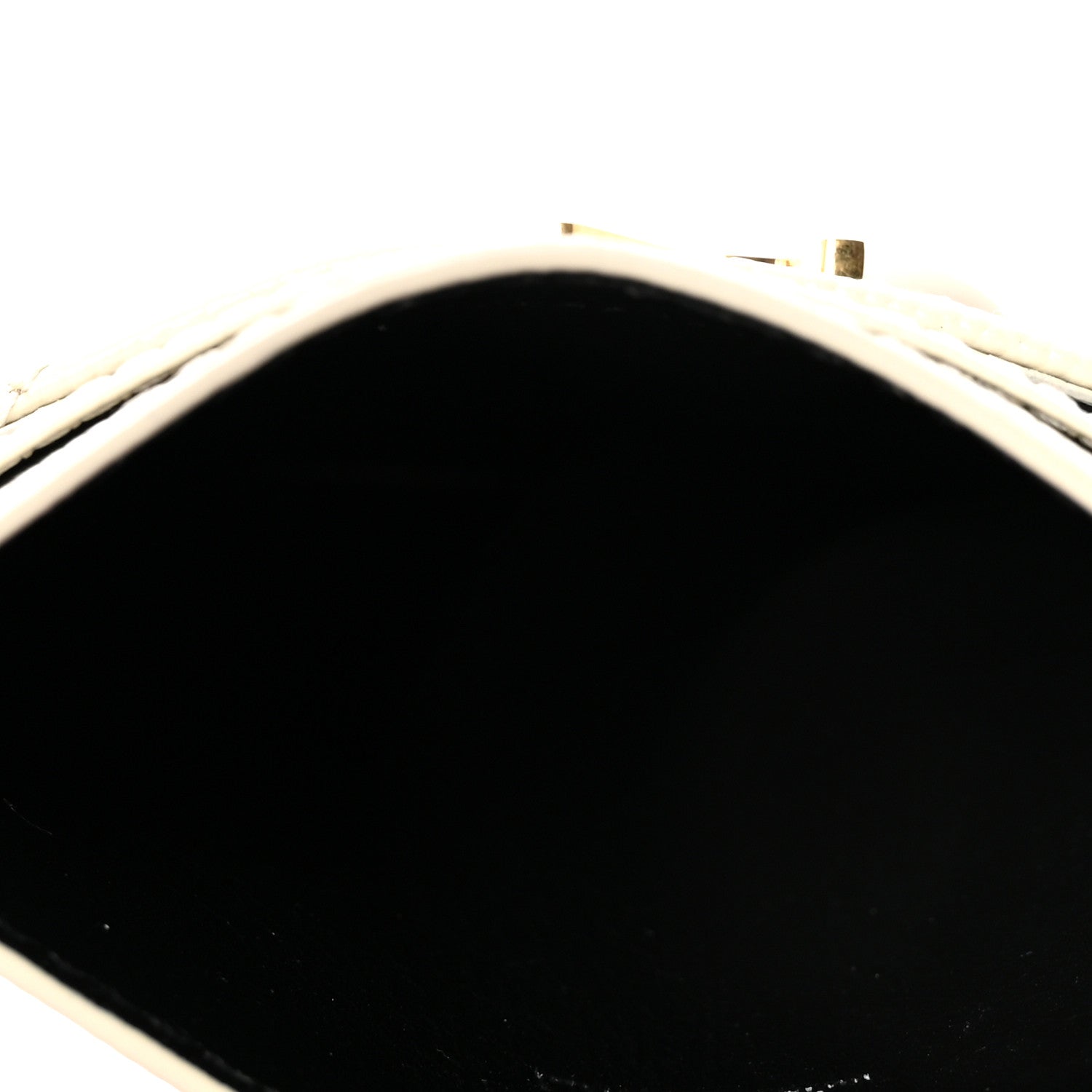 Saint Laurent Grain De Poudre Matelasse Chevron Monogram Credit Card Case Crema Soft 5 of 6