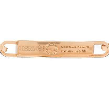 Hermes 18K Rose Gold Diamond Pave PM Kelly Chaine Bracelet SH 3 of 4