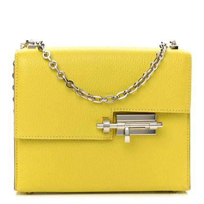 Hermes Chevre Mysore Mini Verrou Chaine Bag Lime 1 of 10