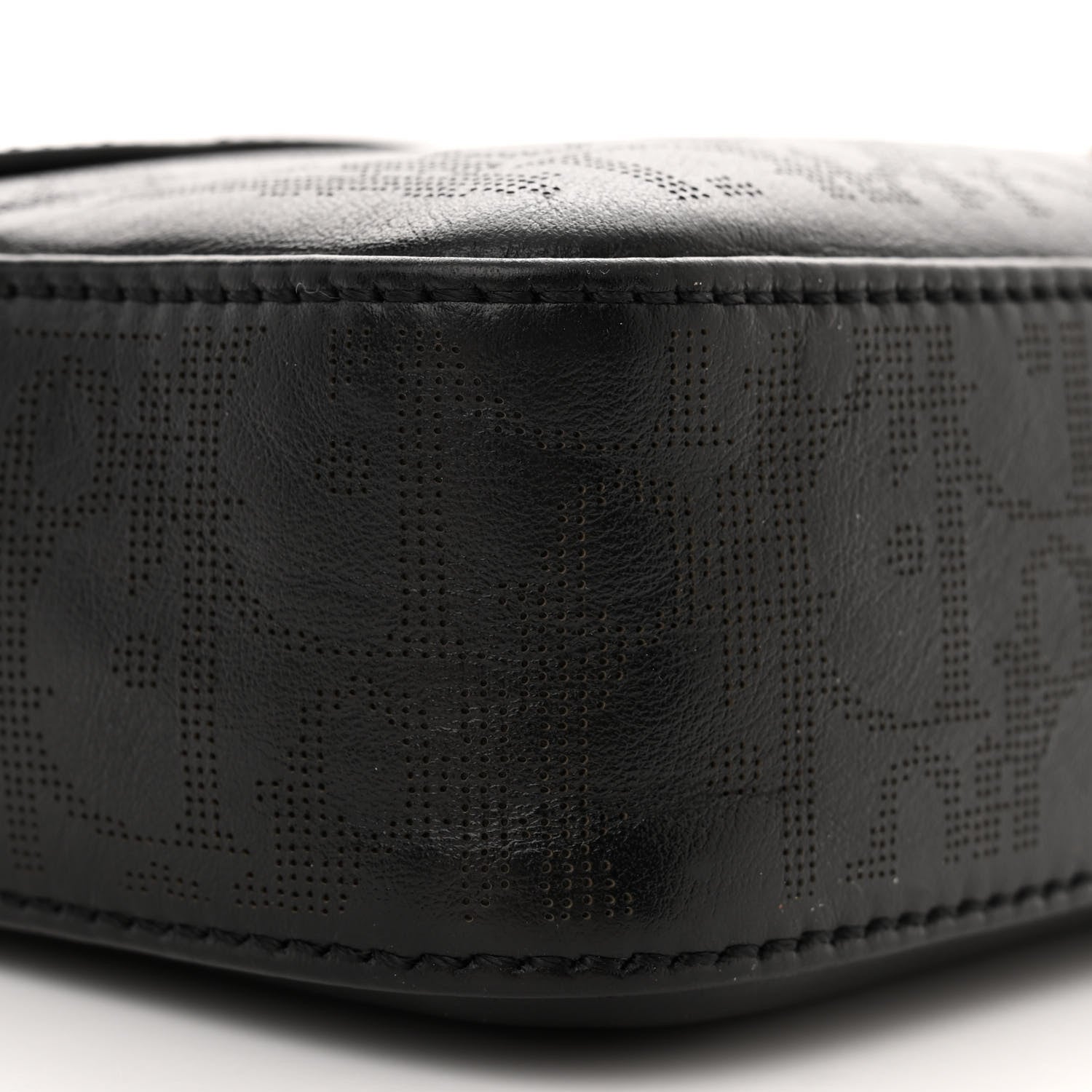 Christian Dior Calfskin Perforated Oblique Galaxy Safari Messenger Bag Black 9 of 12