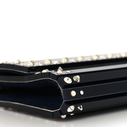 Jimmy Choo Acrylic Crystal Pearl Crystal Sweetie Clutch Navy 8 of 11