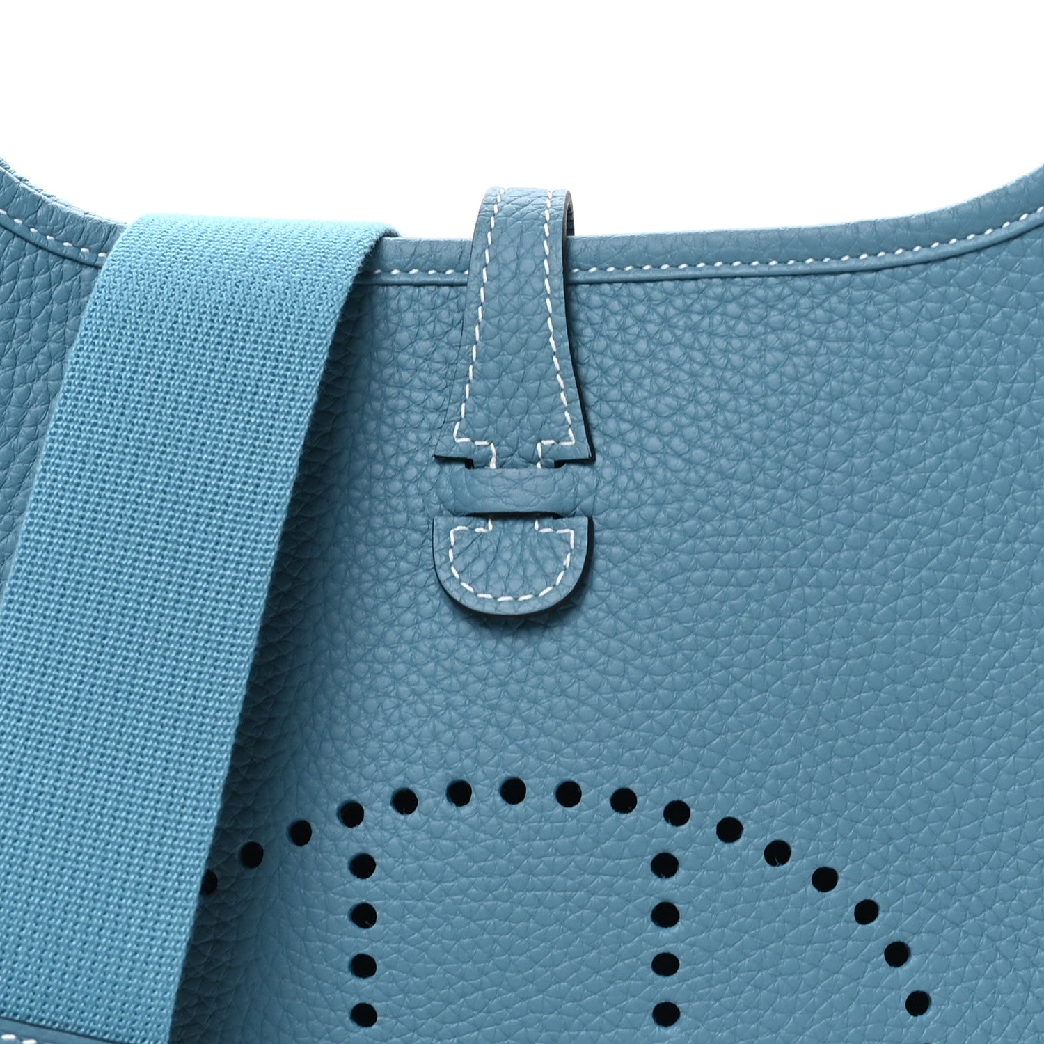 Hermes Taurillon Clemence Evelyne 23 Poche III New Blue Jean 7 of 10