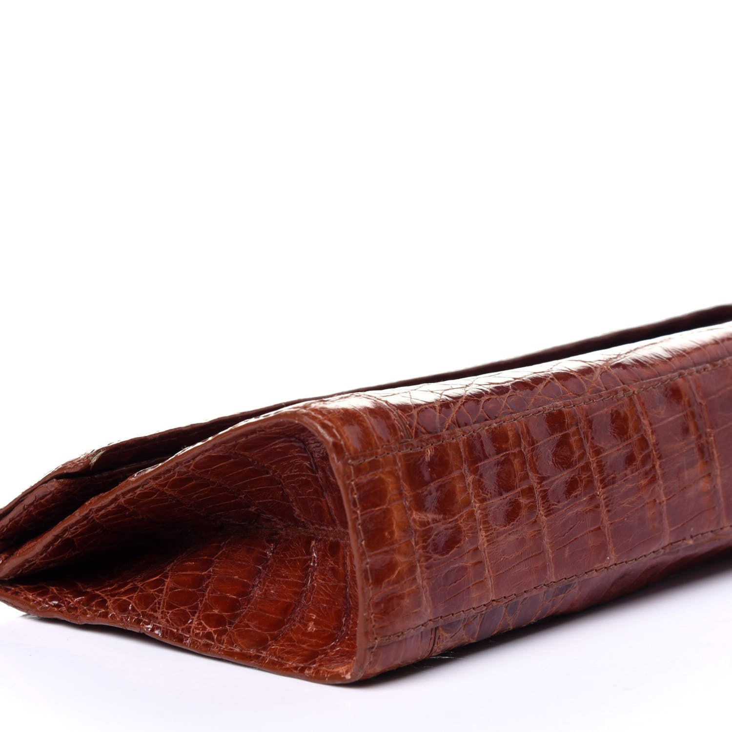 Nancy Gonzalez Crocodile Clutch Brown 7 of 11
