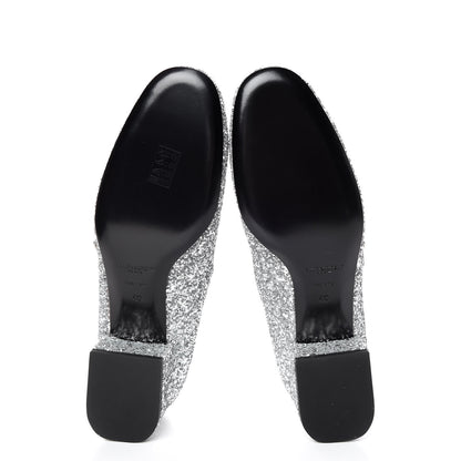 Saint Laurent Glitter Babies 40 Mid Heel Pumps 40 Galaxi Argento 5 of 9