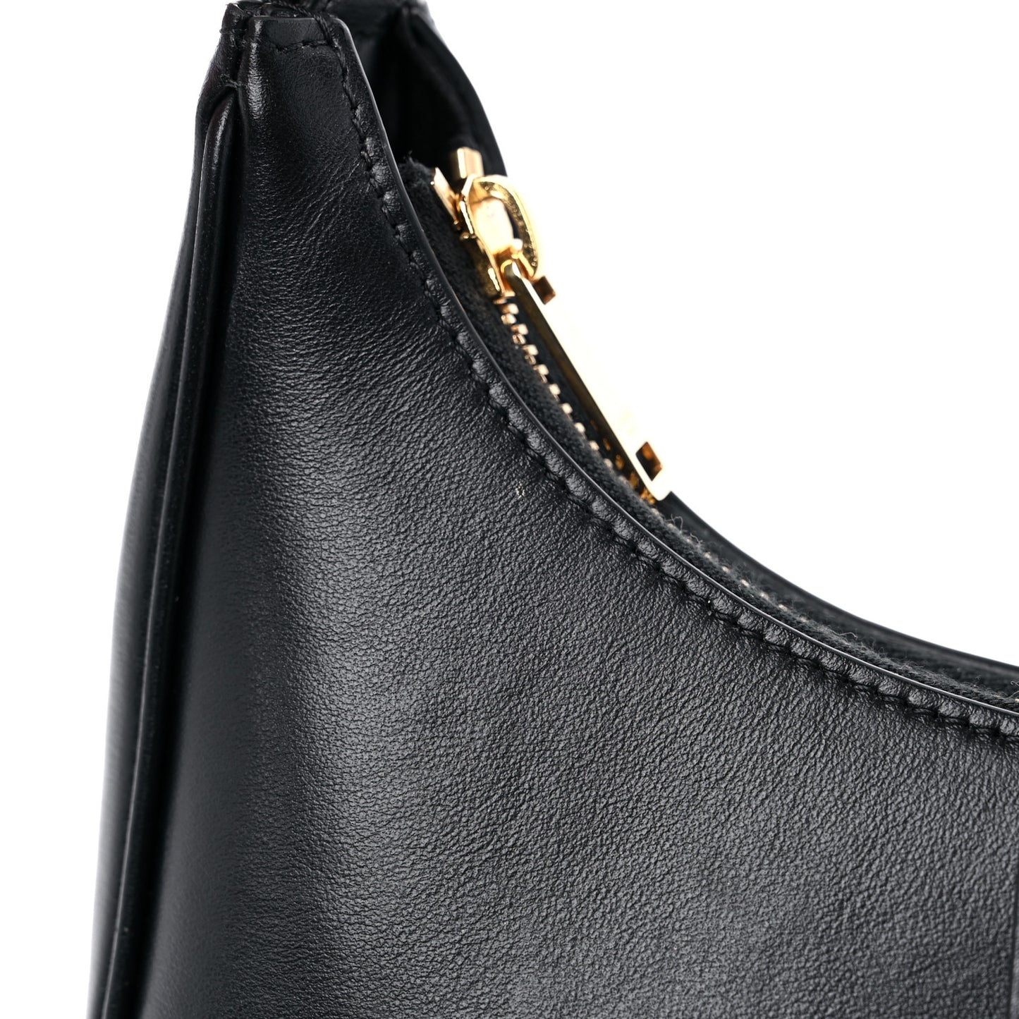 Smooth Calfskin Ava Triomphe Soft Bag Black
