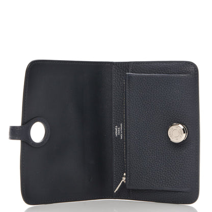 Hermes Togo Dogon Compact Wallet Bleu Nuit 5 of 7