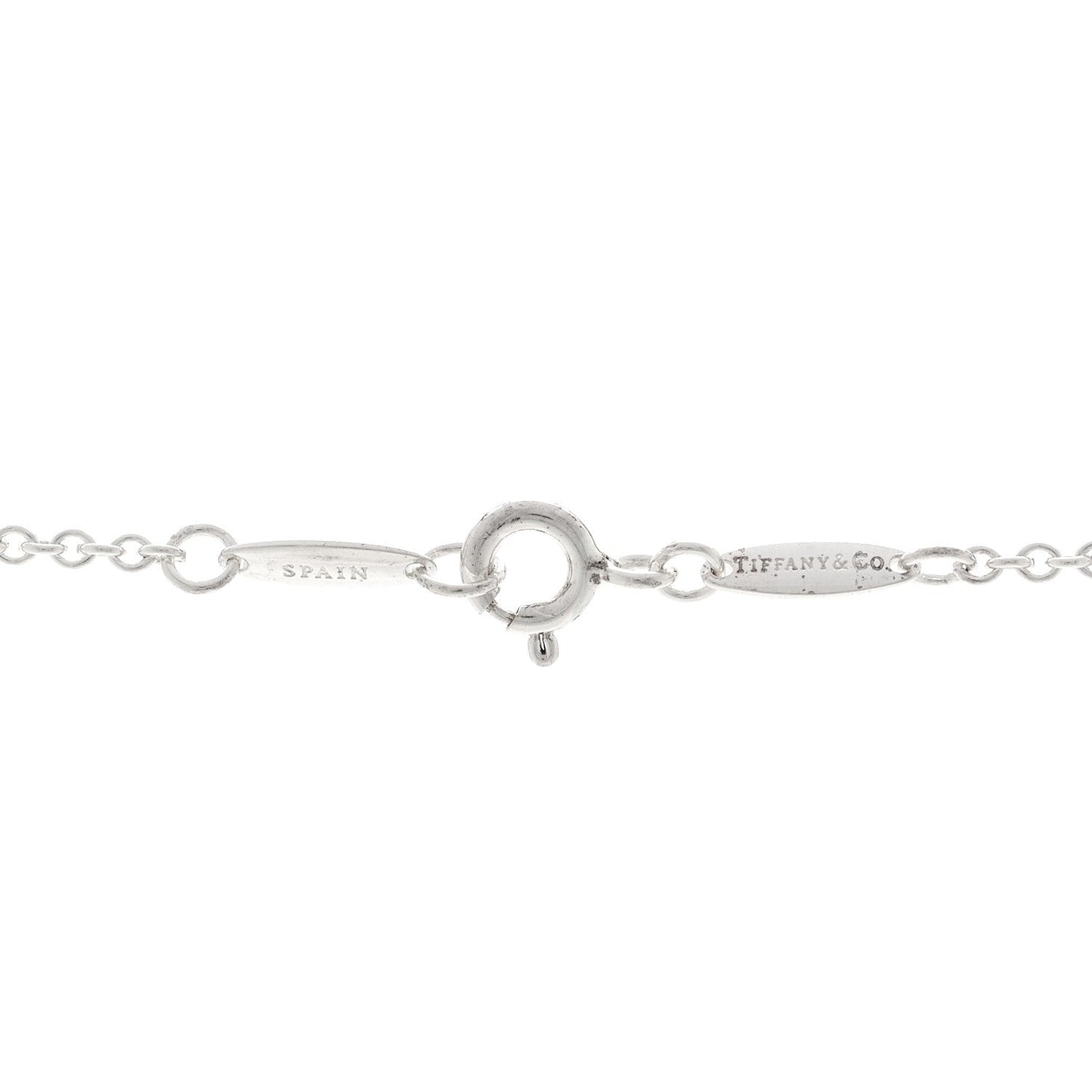 Sterling Silver 27mm Elsa Peretti Open Heart Pendant Necklace