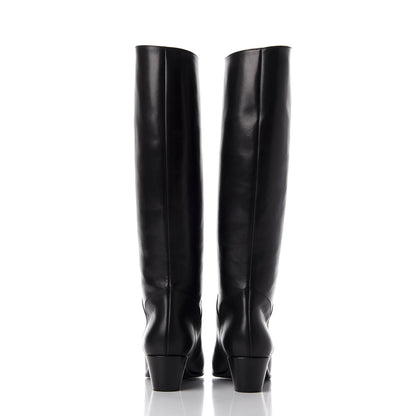 Saint Laurent Calfskin Rock Long Boots 35.5 Black 6 of 16