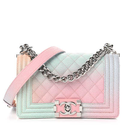 Chanel Caviar Quilted Small Cuba Rainbow Boy Flap Multicolor 1 of 10