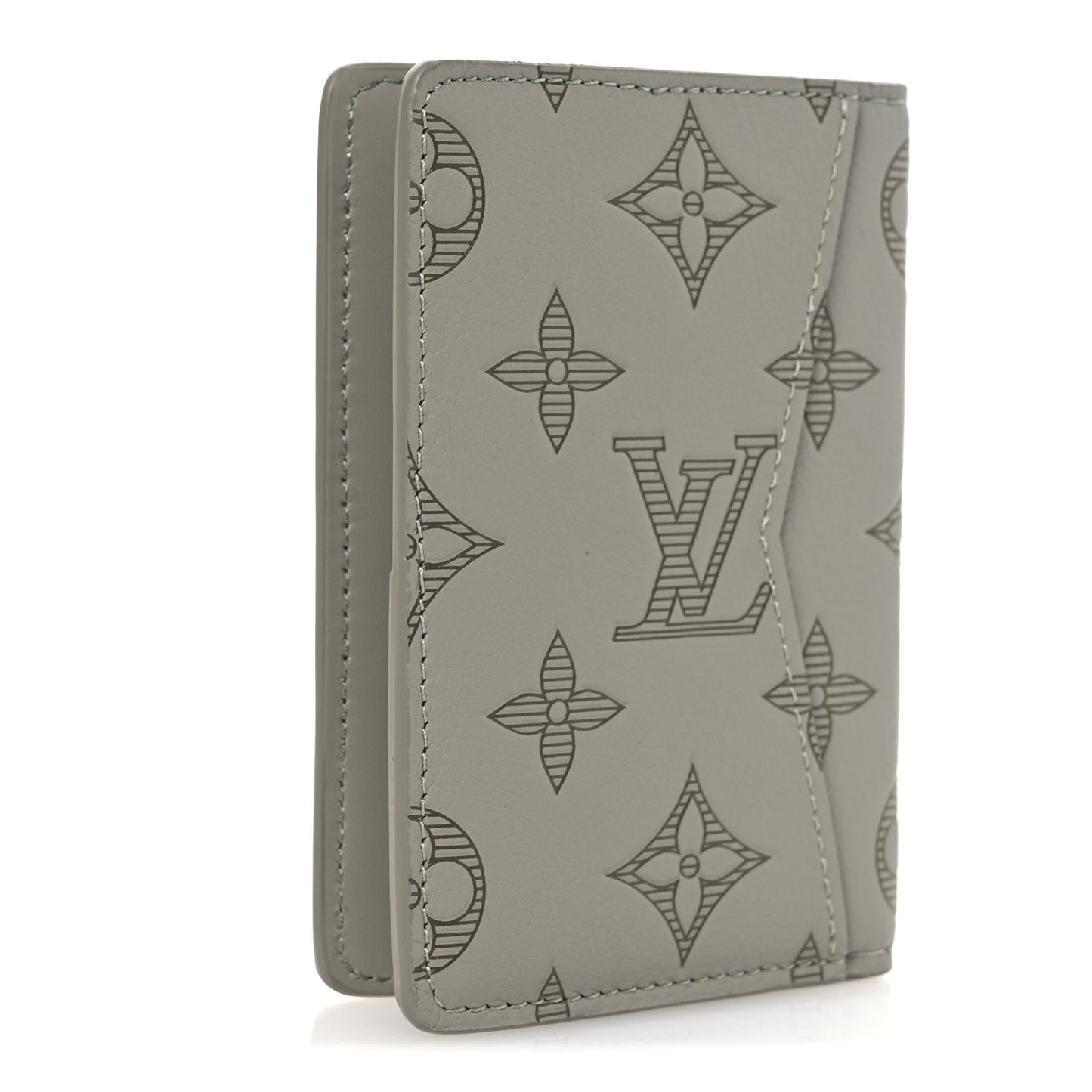 Calfskin Monogram Shadow Pocket Organizer Sand