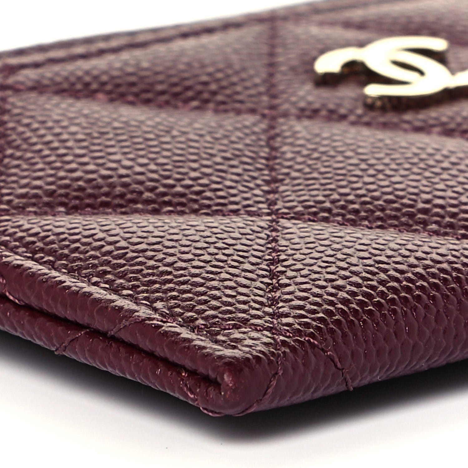 Chanel Caviar Quilted Card Holder Burgundy 10 of 12