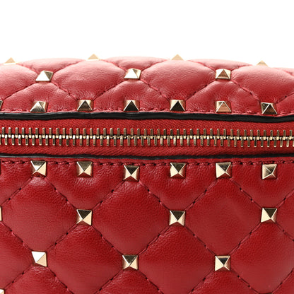Valentino Garavani Lambskin Free Rockstud Spike Belt Bag 85 Rosso Valentino 7 of 9