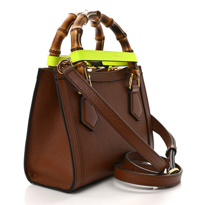 Gucci Wonka Grain Calfskin Mini Diana Tote Bag Cuir Yellow Fluo 3 of 9