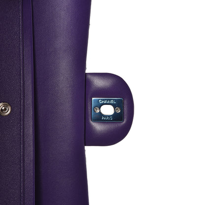 Chanel Lambskin Quilted Medium Double Flap Purple 9 of 13