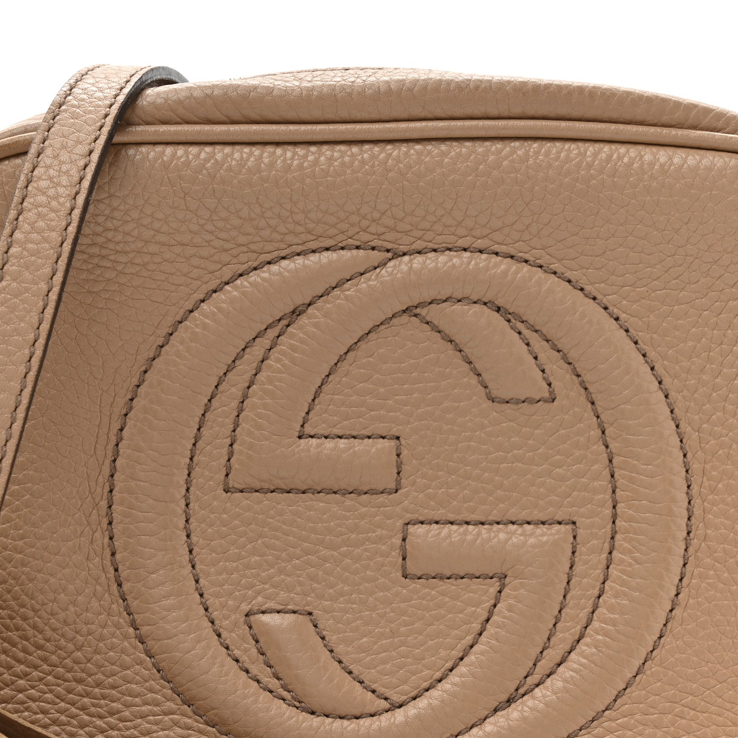 Gucci Pebbled Calfskin Small Soho Disco Bag Rose Beige 8 of 17