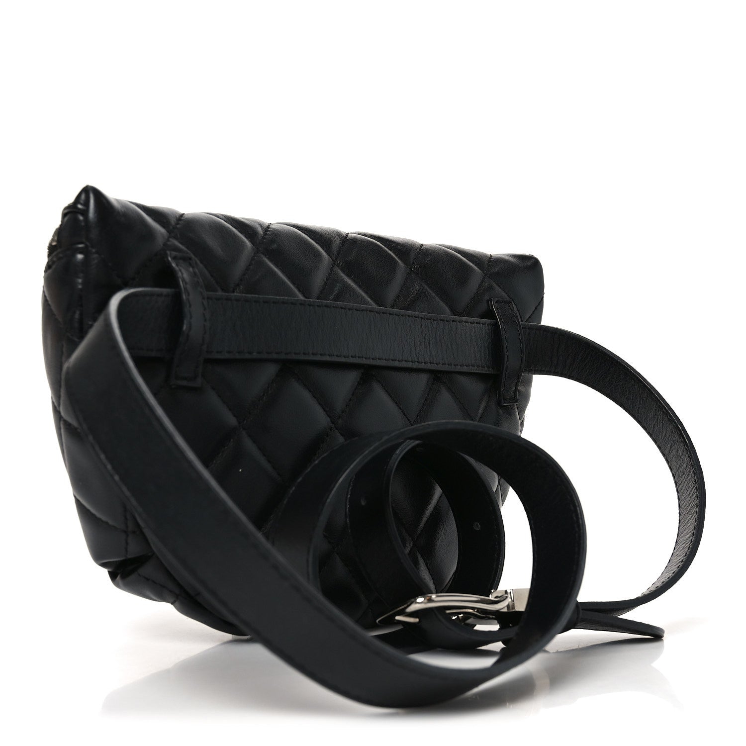 Chanel Calfskin Quilted Waist Belt Bag Black 2 of 10