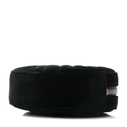 Gucci Velvet Matelasse GG Marmont Belt Bag 85 34 Black 5 of 9