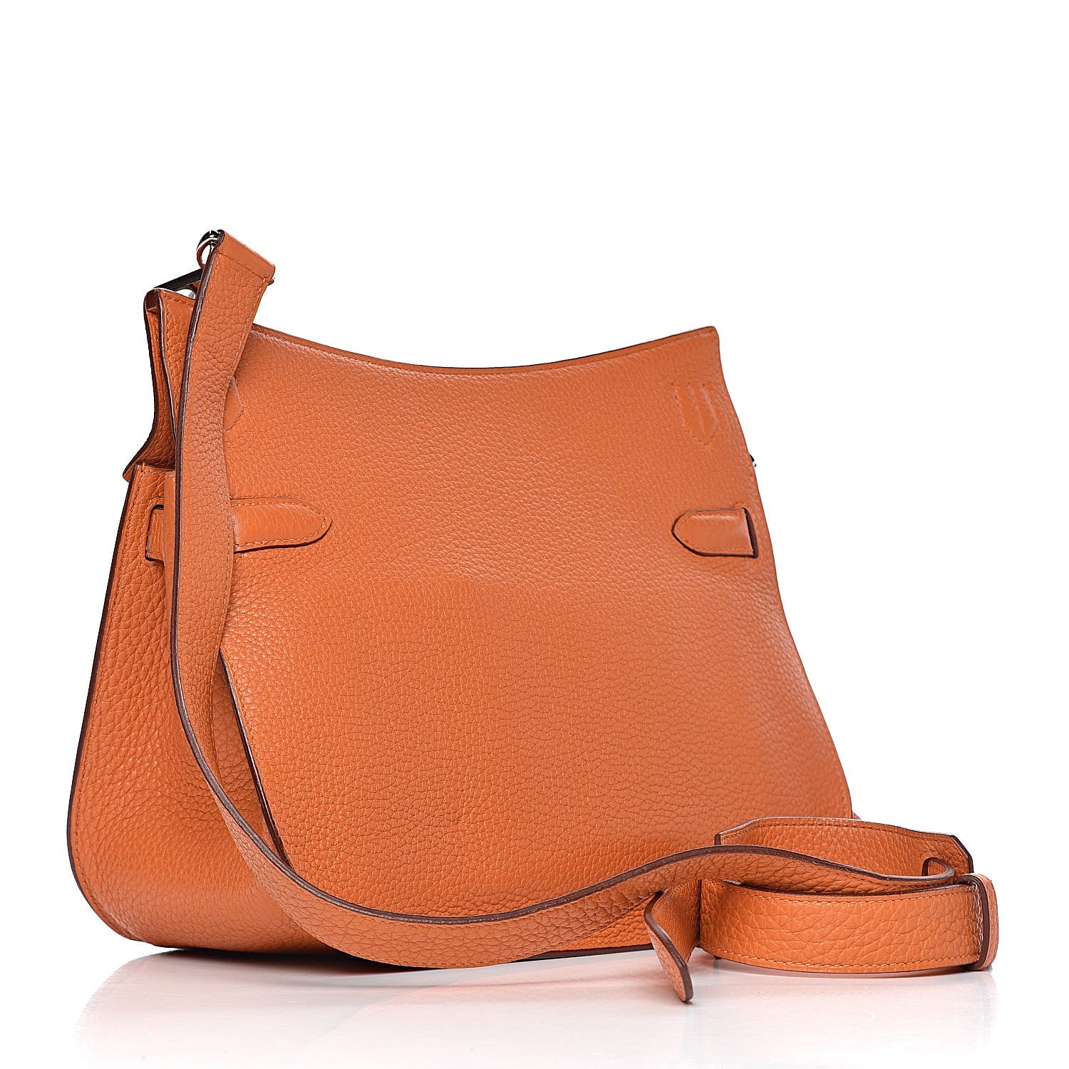 Hermes Taurillon Clemence Jypsiere 28 Orange 3 of 17