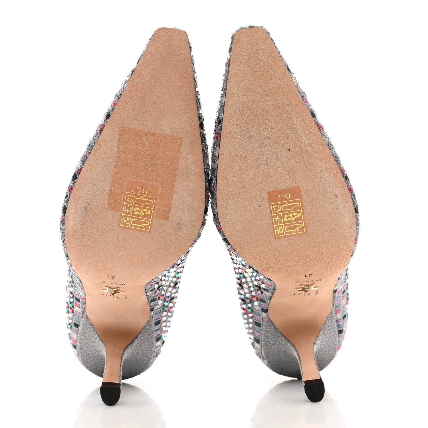 Christian Dior Crystal Embellished Dior Capture 100mm Pumps 41 Metal Grey 5 of 8