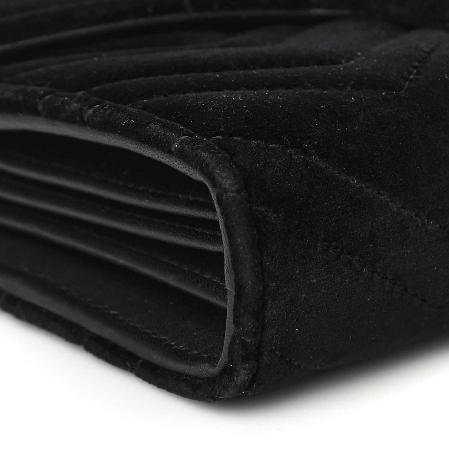 Gucci Velvet Matelasse GG Marmont Chain Wallet Black 8 of 12