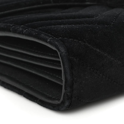 Gucci Velvet Matelasse GG Marmont Chain Wallet Black 8 of 12
