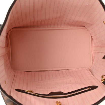 Louis Vuitton Damier Ebene Neo Neverfull MM Rose Ballerine 7 of 10