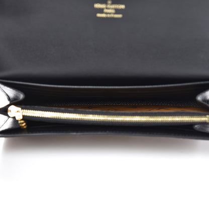Louis Vuitton Calfskin Reverse Monogram Column Sarah Wallet Black 6 of 9