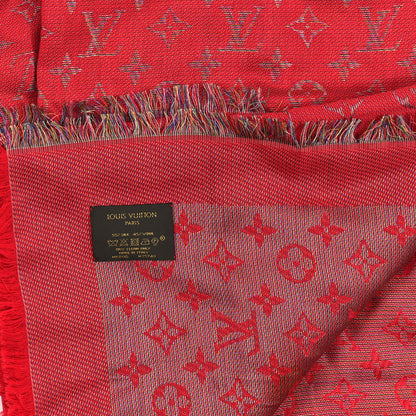 Louis Vuitton Wool Silk Monogram Rainbow Shawl Rubis 3 of 3
