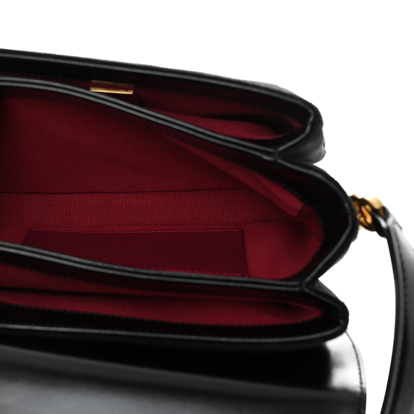 Shiny Calfskin Quilted Suede Goatskin Messenger Black