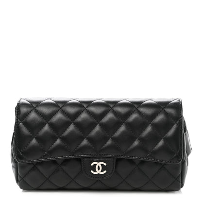 Chanel Lambskin Quilted Flap Cosmetic Case Black 1 of 11