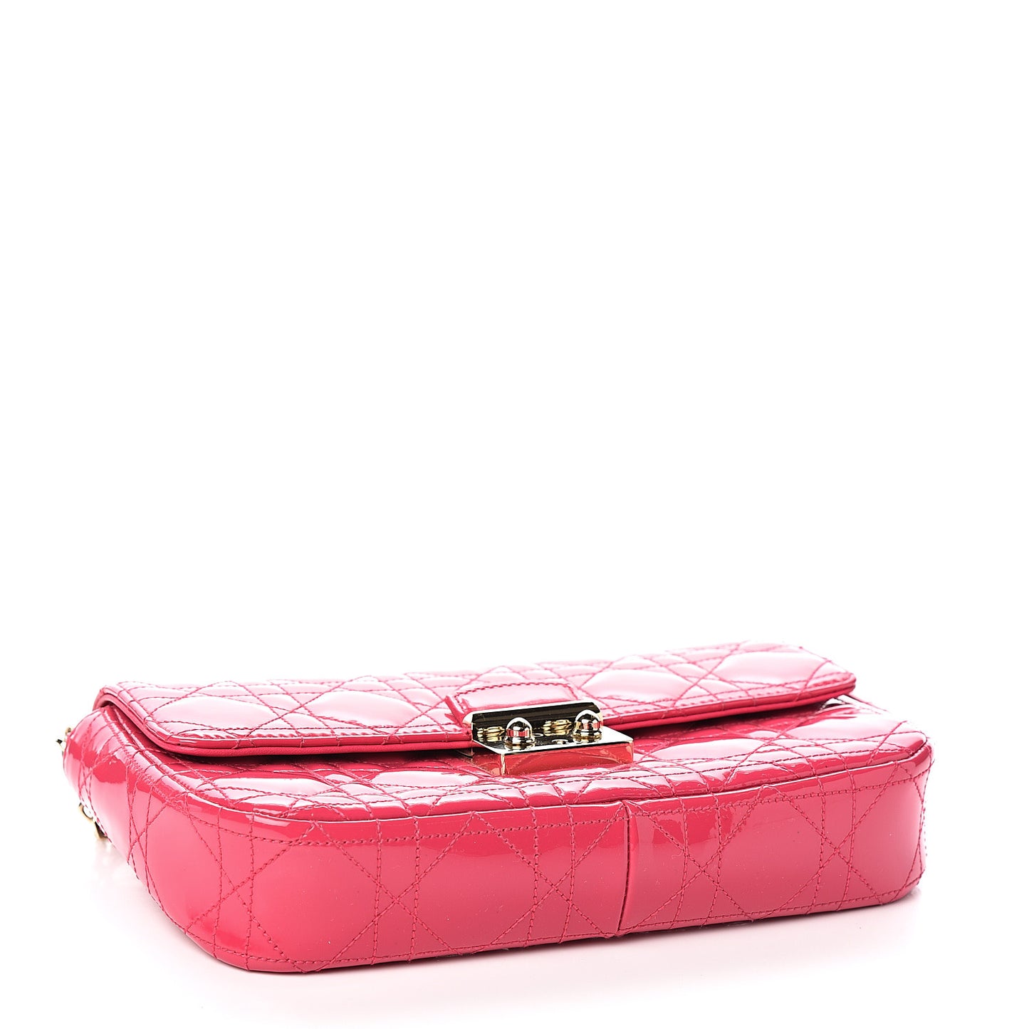 Patent Cannage Miss Dior Promenade Pouch Fuchsia
