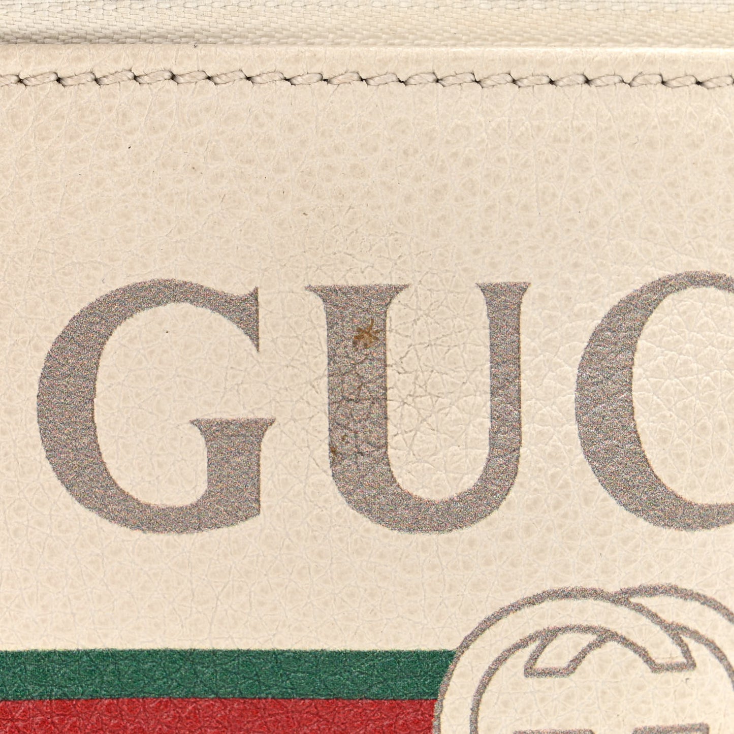 Grained Calfskin Small Logo Belt Bag White