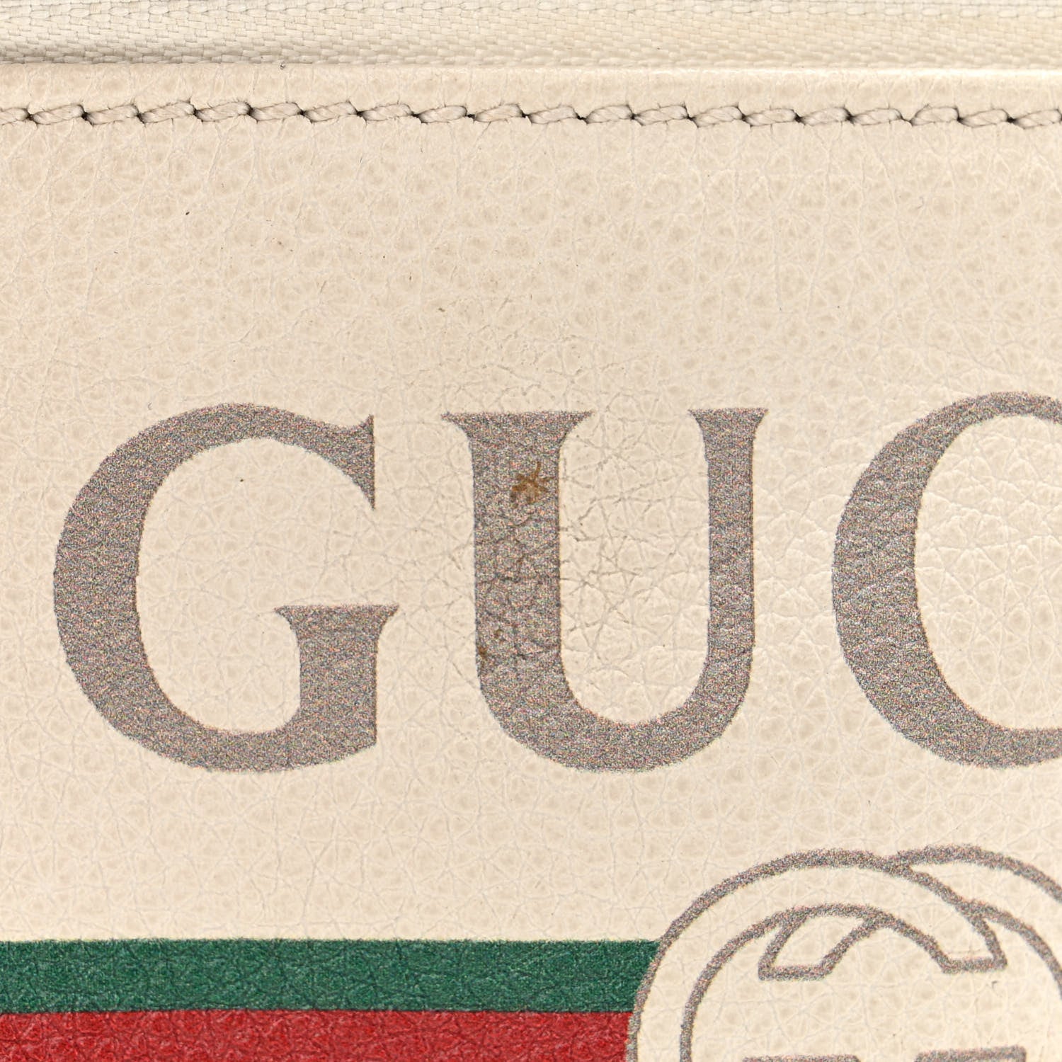 Gucci Grained Calfskin Small Logo Belt Bag White 12 of 13