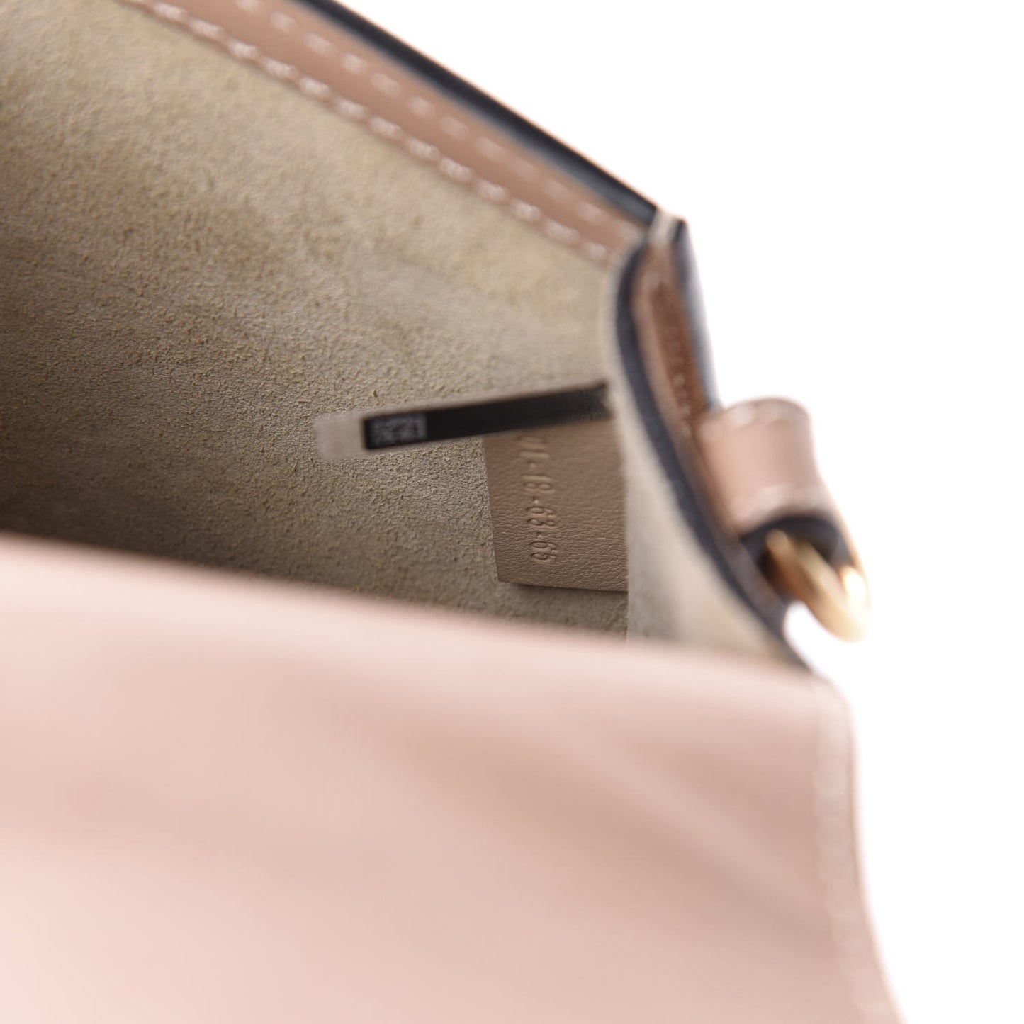 Calfskin Suede Small Nile Bracelet Bag Biscotti Beige