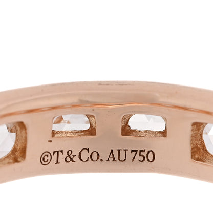 Tiffany 18K Rose Gold Diamond Metro Rose Cut Eternity Band Ring 47 4 4 of 5