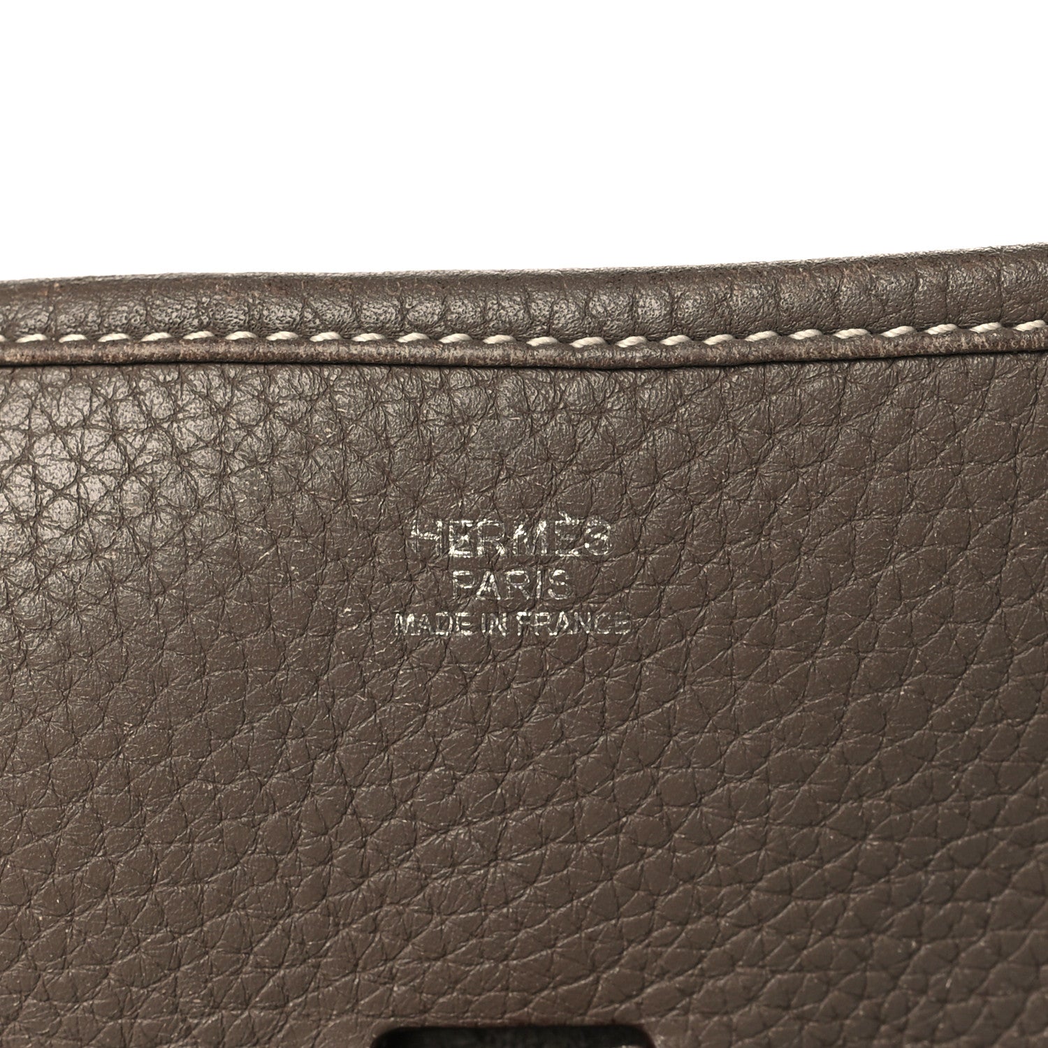 Hermes Taurillon Clemence Evelyne III GM Etoupe 6 of 13