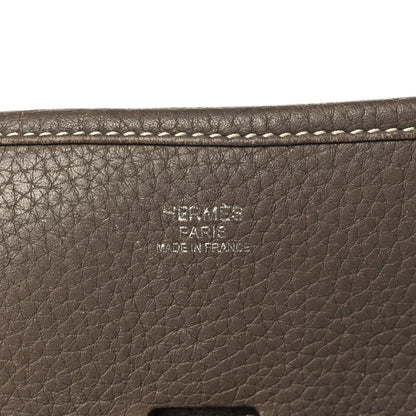 Hermes Taurillon Clemence Evelyne III GM Etoupe 6 of 13