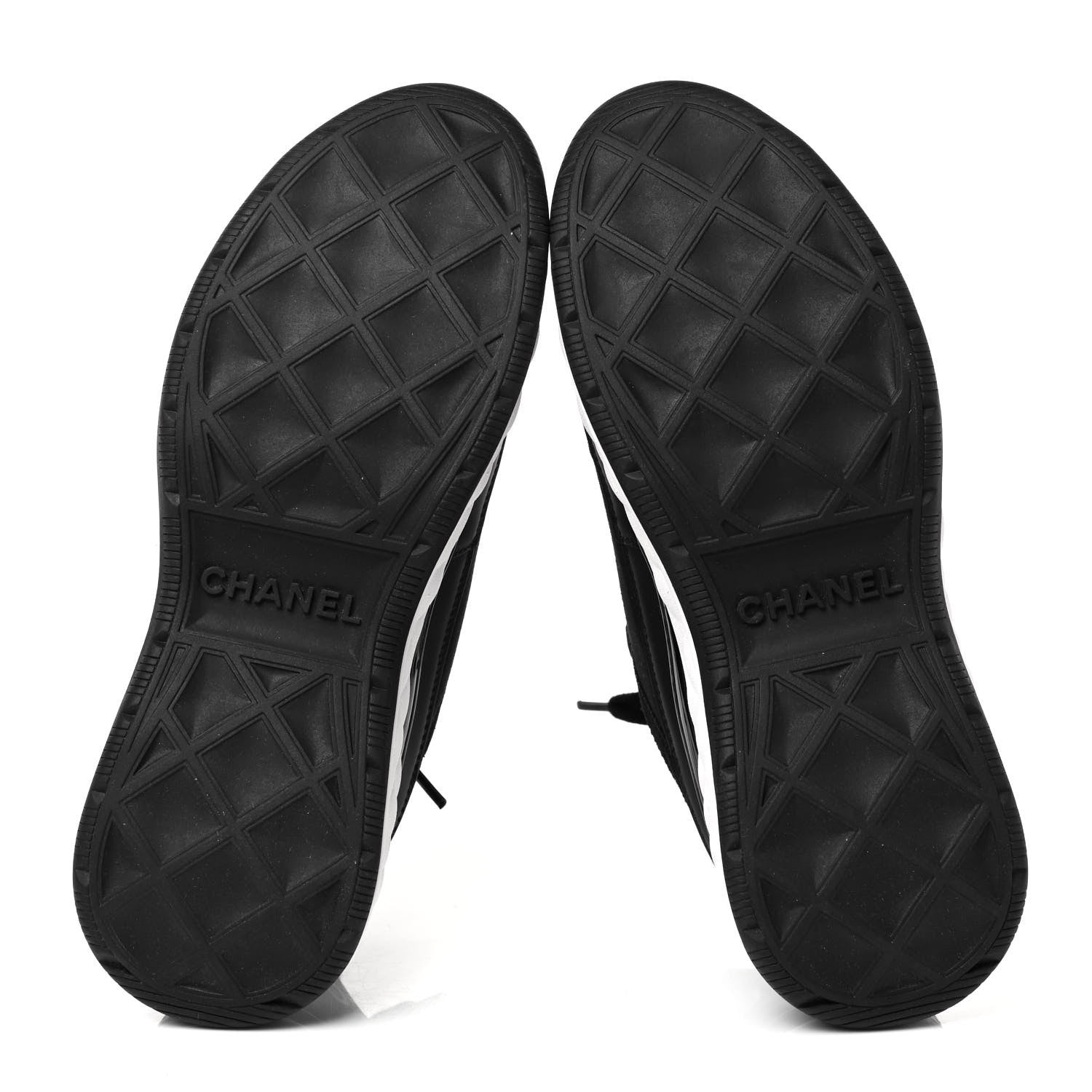 Chanel Velvet Calfskin Mixed Fibers CC Sneakers 37 Black 6 of 8