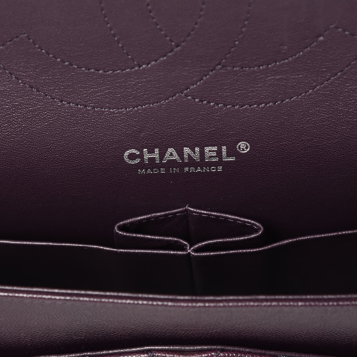 Chanel Caviar Quilted Jumbo Double Flap Dark Purple 7 of 13