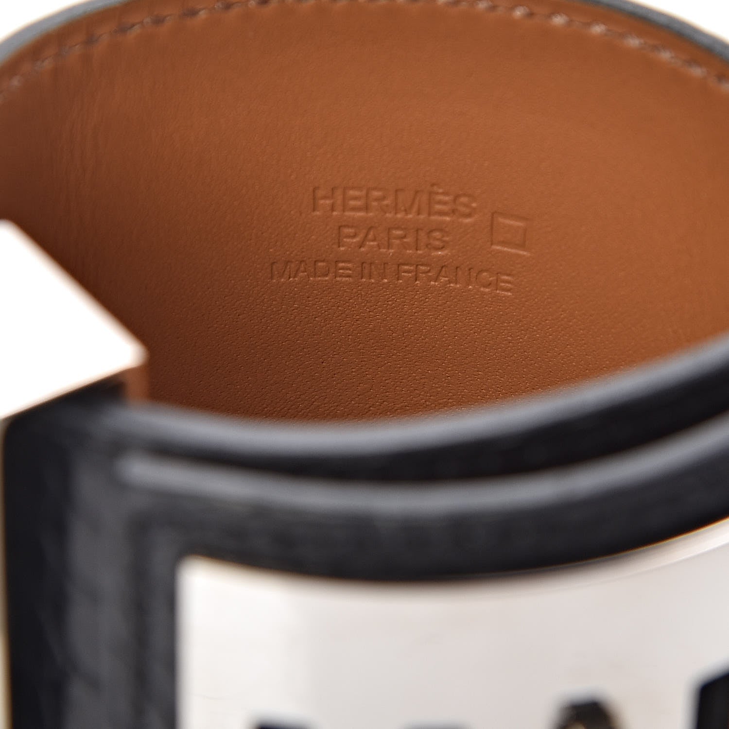 Hermes Shiny Alligator Collier de Chien CDC Bracelet S Black 4 of 7