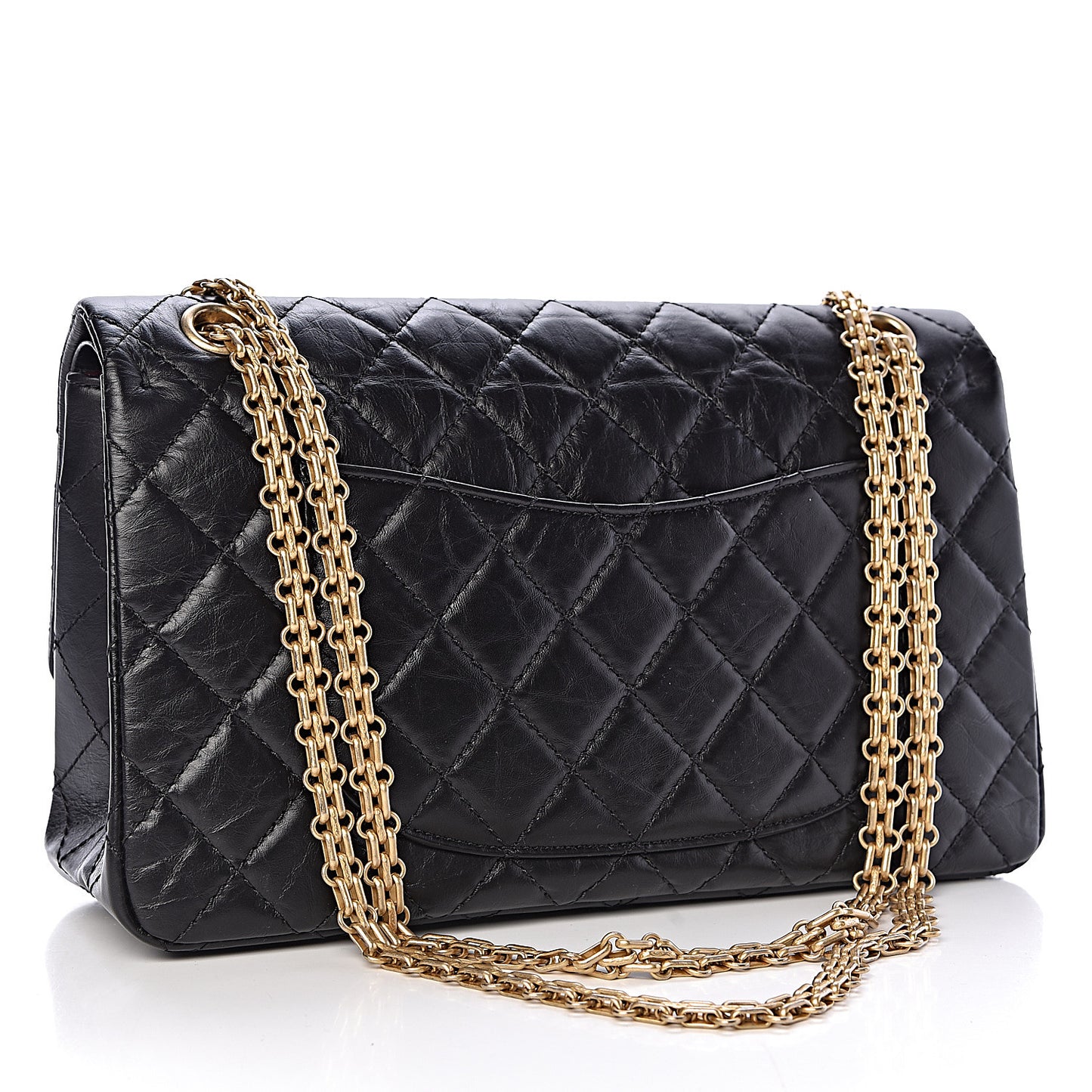 Aged Calfskin Quilted 2.55 Reissue 226 Flap Black