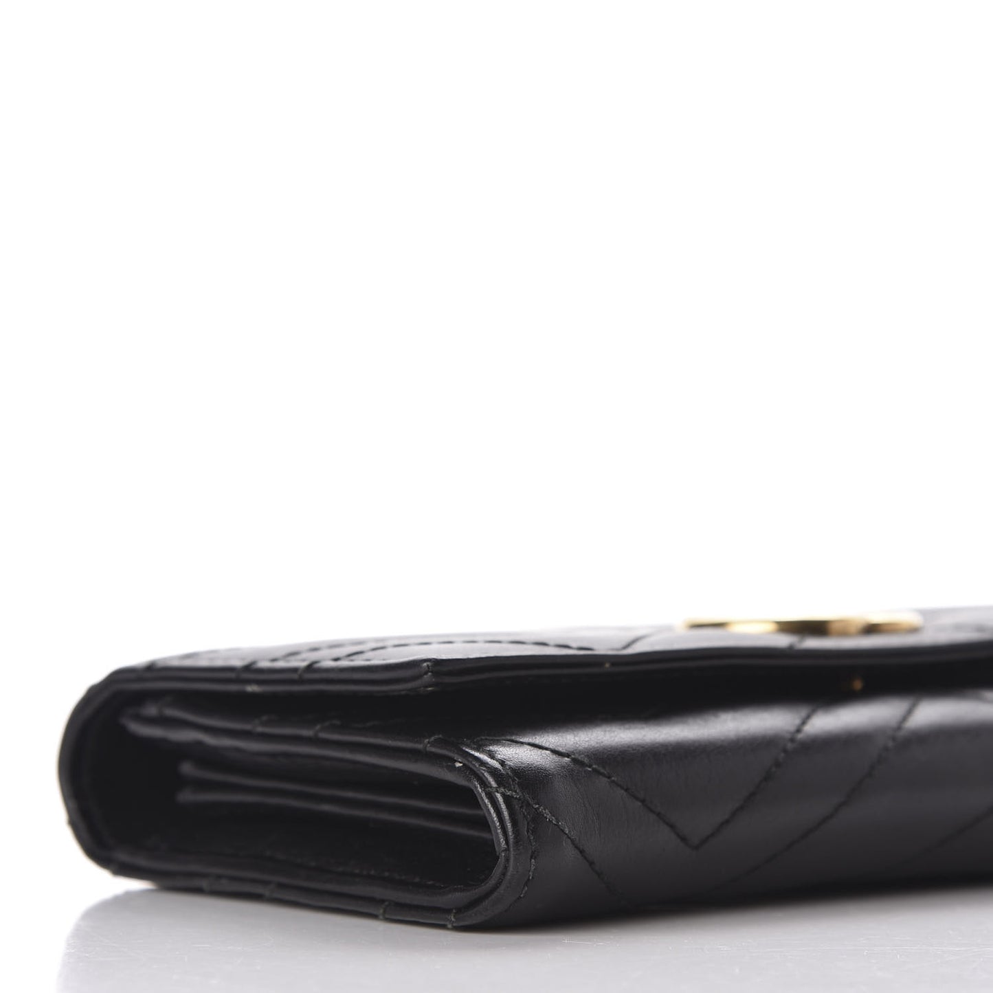 Calfskin Matelasse GG Marmont Continental Wallet Black