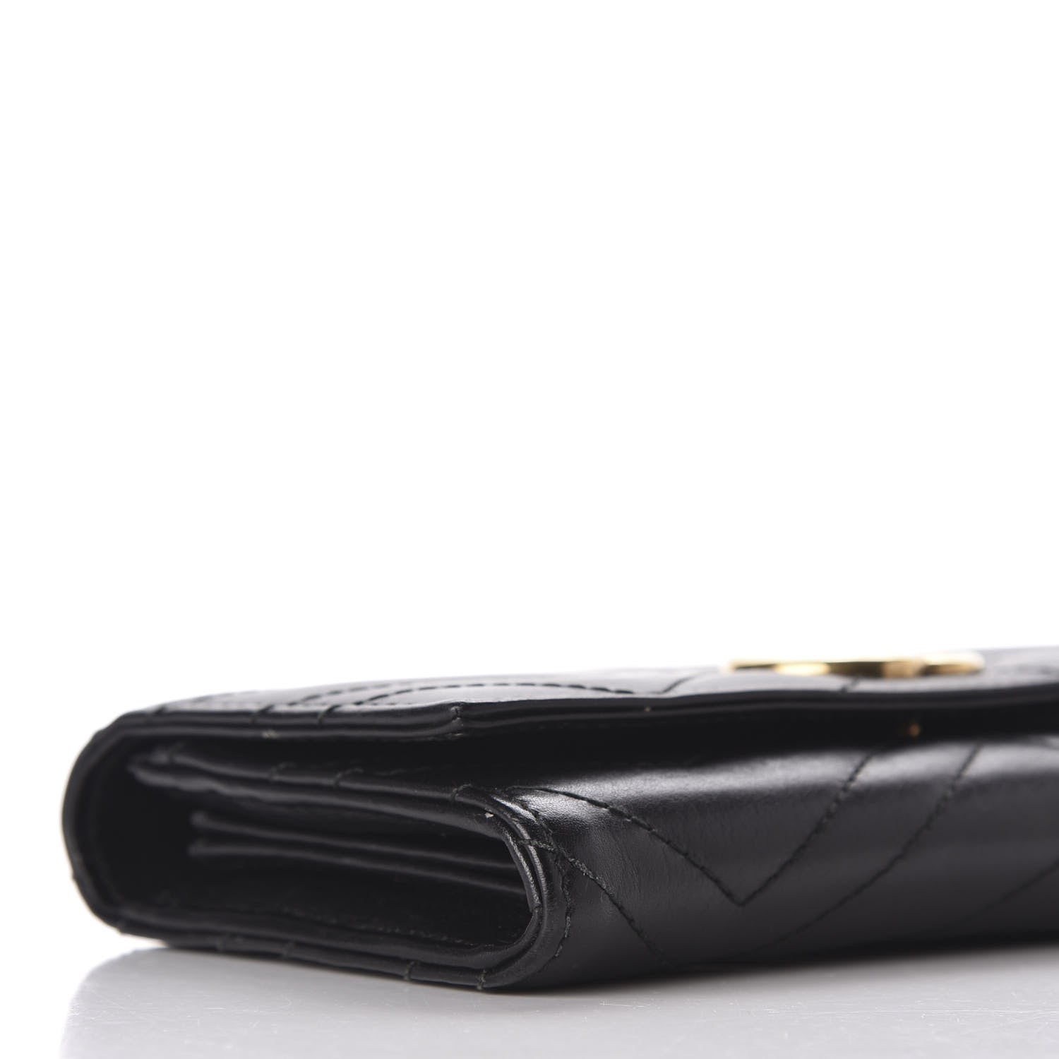 Gucci Calfskin Matelasse GG Marmont Continental Wallet Black 5 of 9