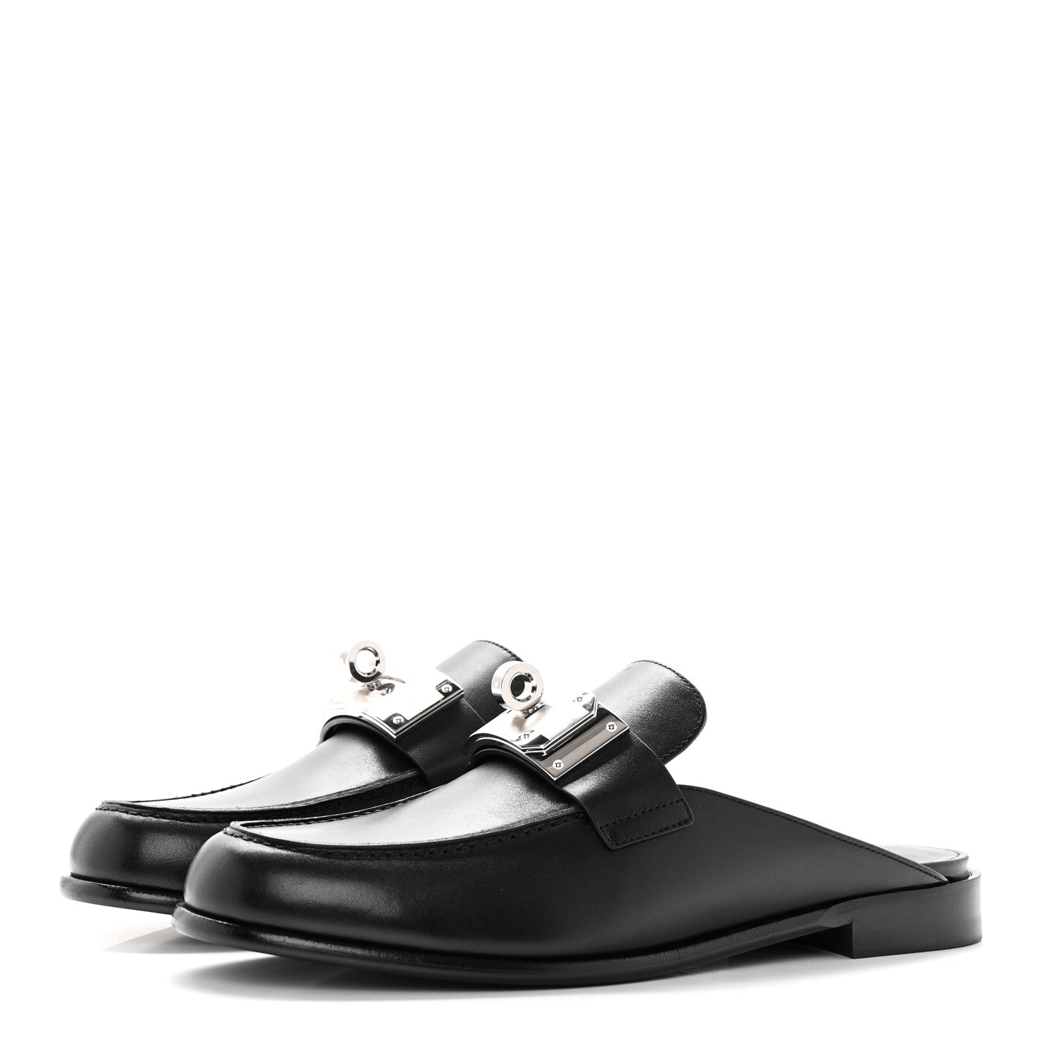 Hermes Calfskin Iota Mules 40 Black 3 of 14