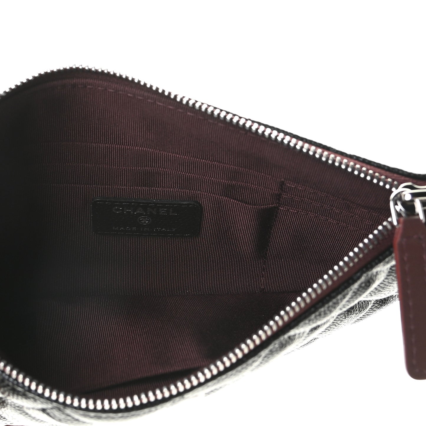 Caviar Quilted Cosmetic Case Black