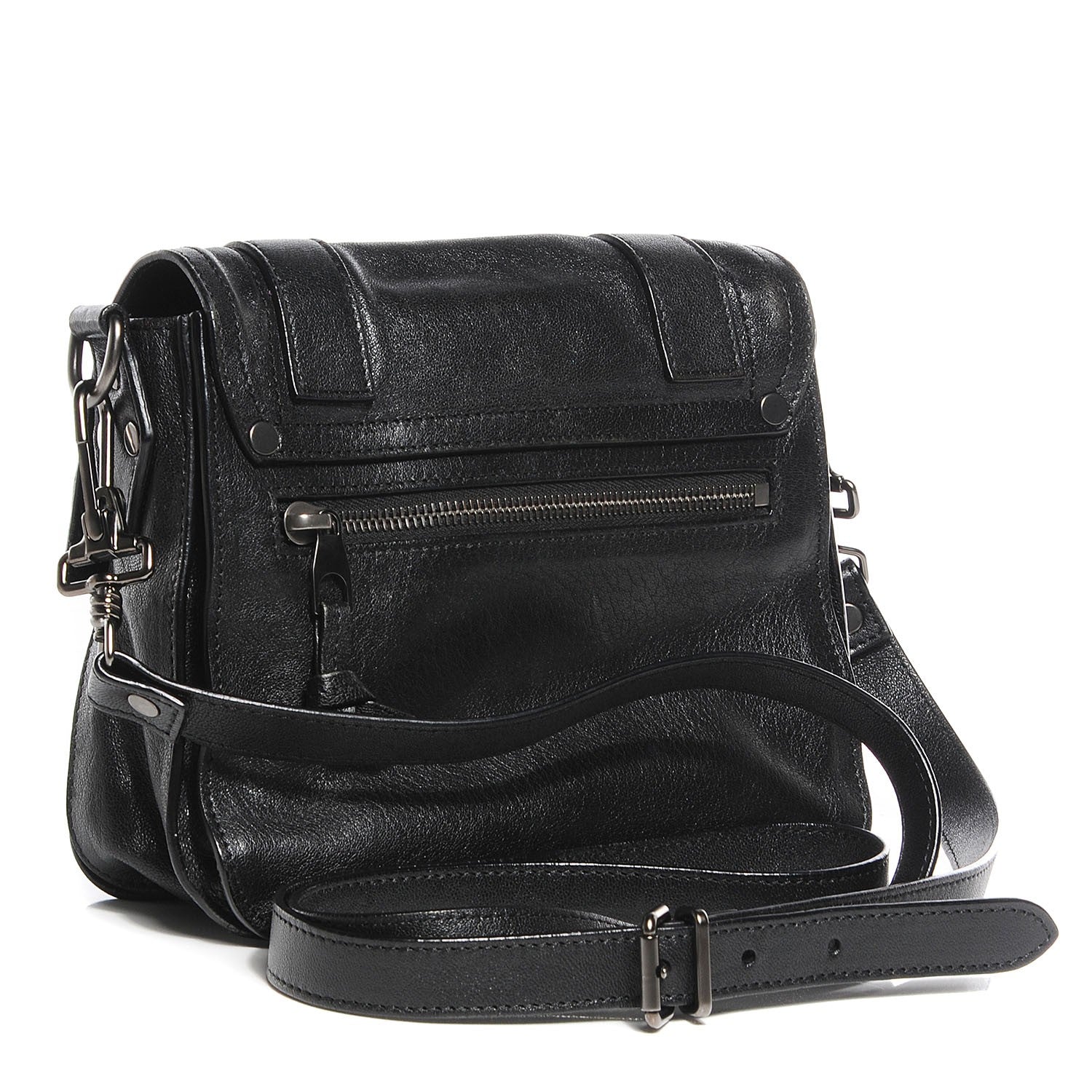 Proenza Schouler Leather PS1 Pouch Messenger Bag Black 3 of 13