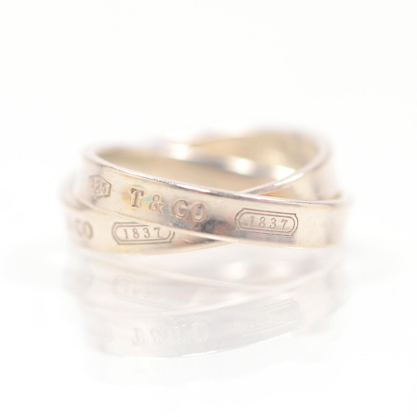 Sterling Silver 1837 Interlocking Ring 6.5